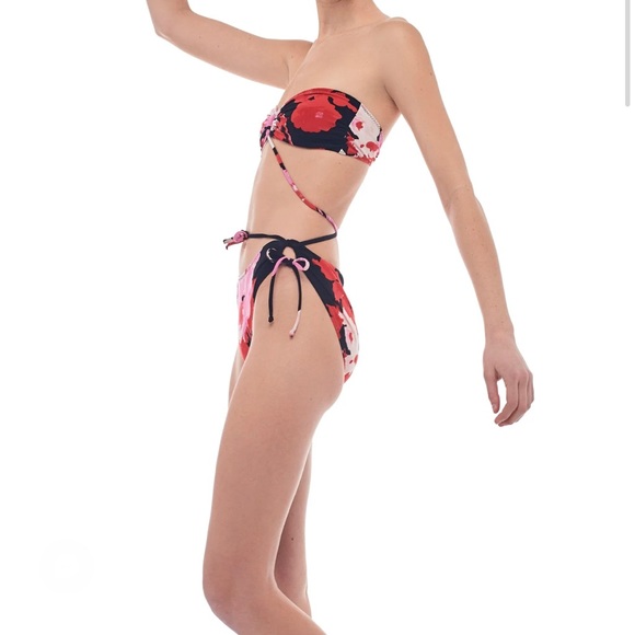 Norma Kamali floral bouquet Jason bikini top & bottoms Set size S - Picture 5 of 12